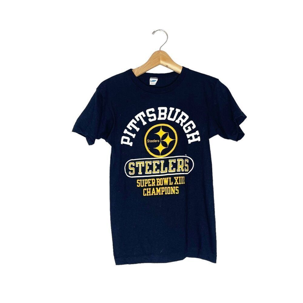 Vintage 70s M Medium Pittsburgh Steelers Super Bowl‎ XIII T-Shirt Champion